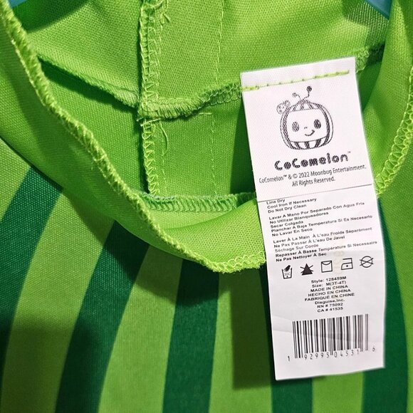 Cocomelon Toddler Costume 3T- 4T Watermelon Headpiece Disguise Halloween Kids - Picture 7 of 7